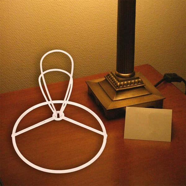 DIY Lampshade Frame Lampshade Adapter Ring White 90mm Iron Metal Wire Easy Installation