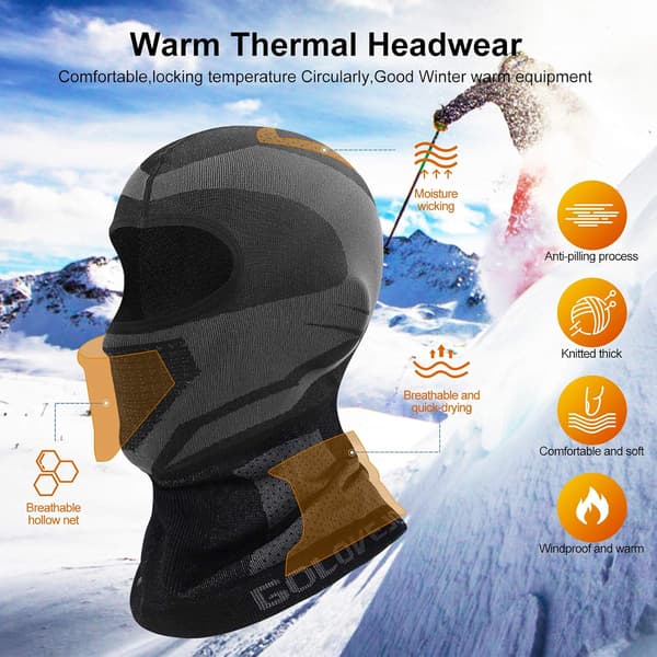 Lämpöfleece tuulenpitävä balaclava hiihtoon ja moottoripyöräilyyn