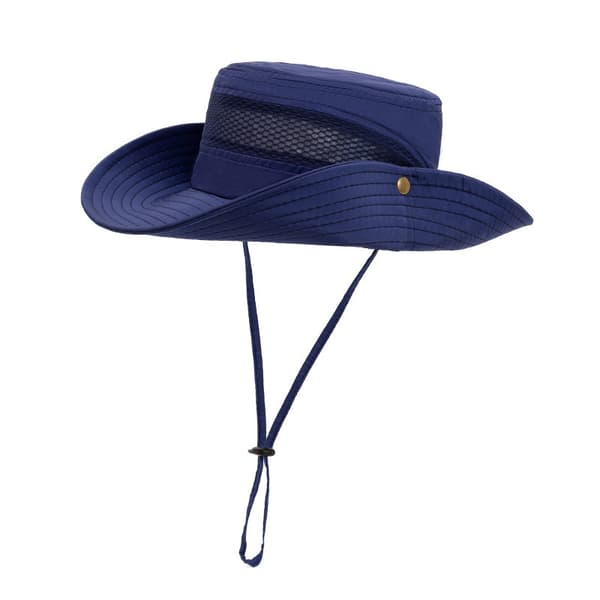 Fiskerhat til udendørs brug, solhat med bred skygge, vandrehat, strandhat, rejsesolhat - Treasure Blue