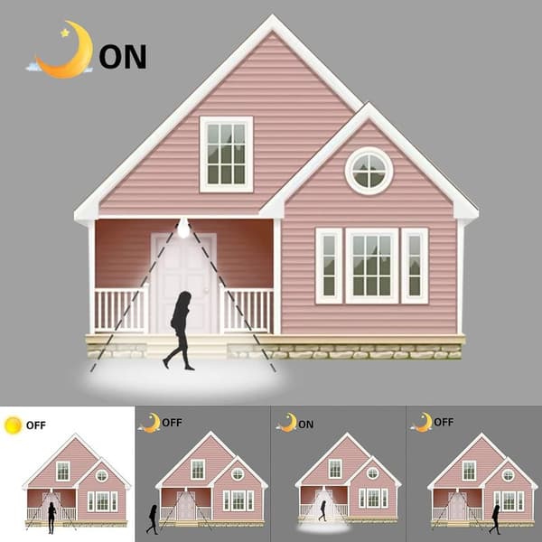 B22 Bayonet LED Motion Sensor Bulb, 12W, 1020lm, Cool White 6000K, CRI 85, IP42 Waterproof, Energy Saving, Non-Dimmable, Motion Sensor