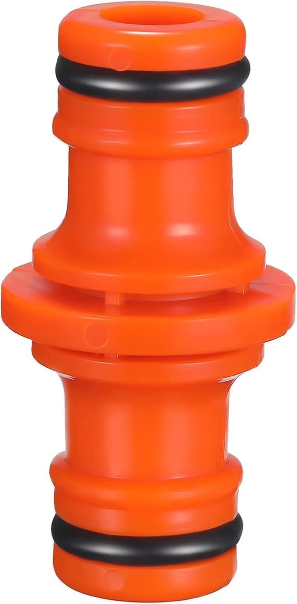 6 dele dobbelt han-kobling slangekoblinger til at samle haveslange (orange)