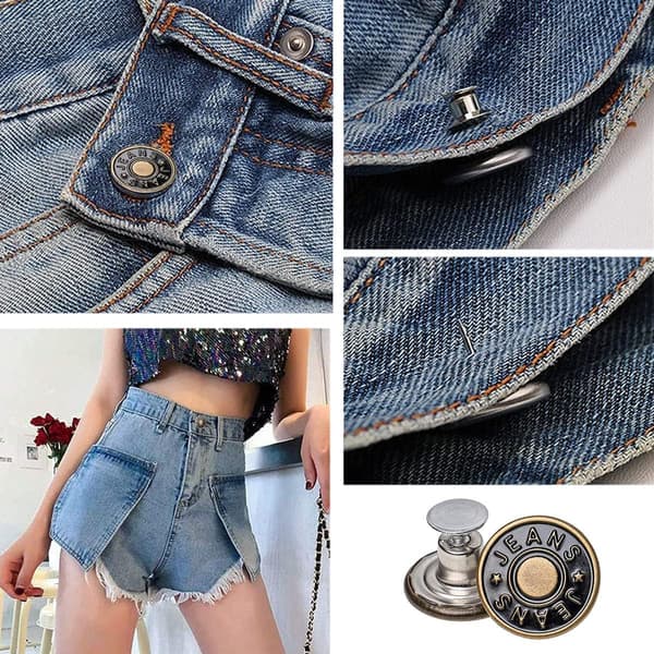 12 stk 17 mm syfrie knapper for jeans og håndverk #35 #35