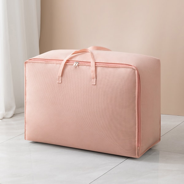 1 st (rosa, ca 63*43*21cm) täcke fuktsäker väska mobilförpackning non-woven väska med stor kapacitet