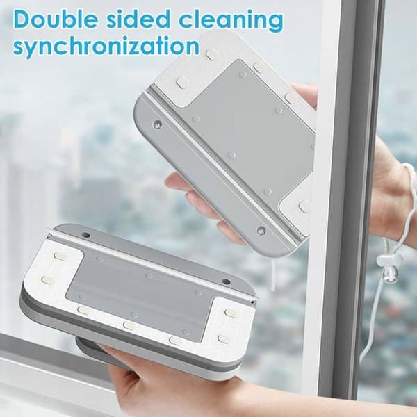 Magnetic window cleaner suitable for double glazing from 3 to 10 mm, magnetic window cleaning tool for double