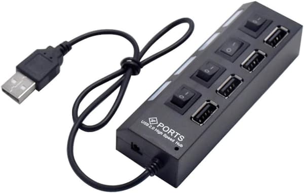 USB-hub 2.0 USB-adapter 4 uttak USB-splitter USB-enhetstilkobling