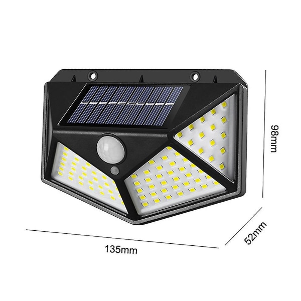 Aurinkoenergiavalot Ulkotiloihin Liiketunnistimella Vedenkestävä Langaton Turvallisuuslamppu 2 kpl setti 2 piece set