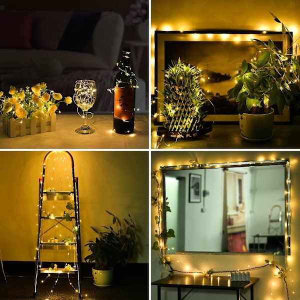 LED-ljusslingor - Batteridrivna Firefly-lampor för heminredning