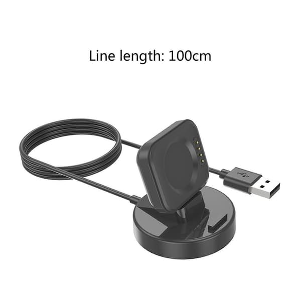 USB-opladningskabel til smartwatch, dataholder, strømlader, adapter, dockingstation, beslag, vugge, egnet til Watch 3/2/3, sort