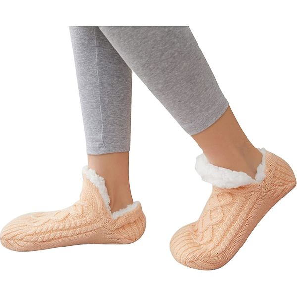 Sock Cover Fleece Tjocka Golvstrumpor Vuxna Dam Hemma Vinterstrumpor 40-42 Khaki Khaki 40-42