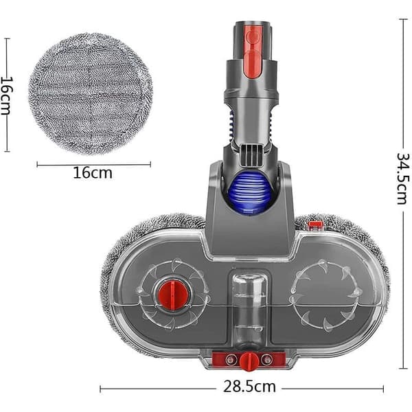 Elektrisk moppehoved til Dyson V11 V10 V15 V8 V7 støvsuger børstehoved med tank og 6 vaskbare mopper