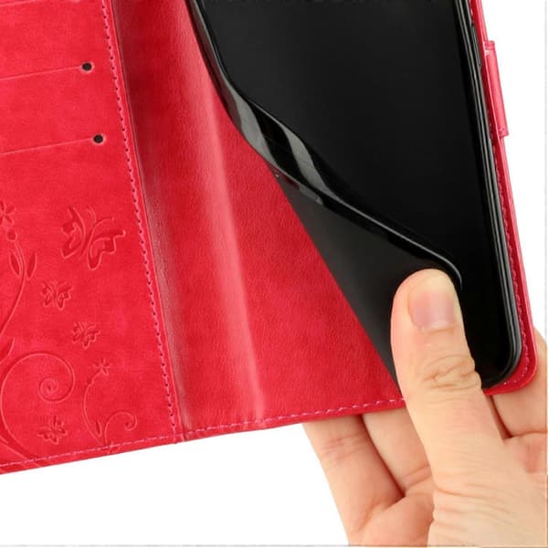 Til Xiaomi Redmi Note 14 5G Etui PU Læder Pung Etui med Rem - Rød