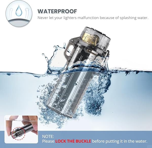 SOMGEM EDC Waterproof Lighter Case, 2-Pack Case for BIC Regular Lighter Sleeve Model J6 Outdoor Survival Multifunctional Sealed Lighter