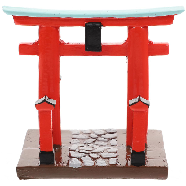 Miniatyrharts japansk Torii Gate Doll Mini Resin Dekor Torii Gate Mini House Gate9X8X6CM 9X8X6CM