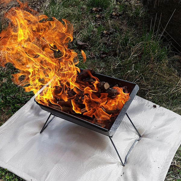 Ildpladsmåtte 40\" Træovn Under Grillmåtte til Dæk BBQ Brandsikker Gulvtelt Lejrplads Isolering Beskyttelse