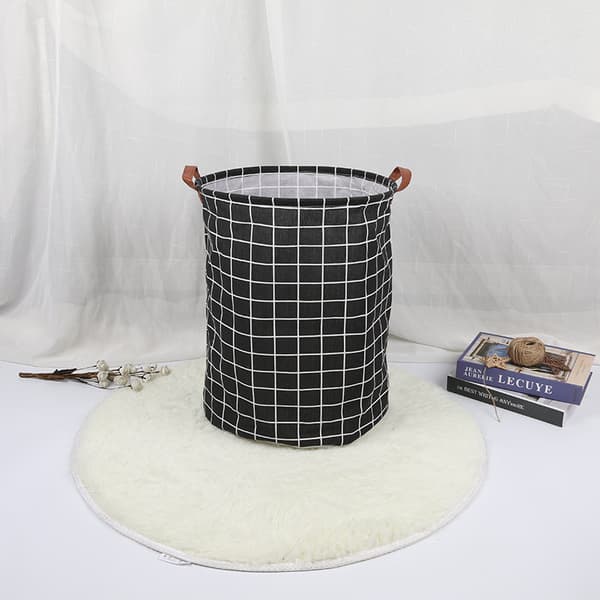 Foldable Storage Basket with Handles Laundry Hamper for Clothes Toy Storage Household Organizer