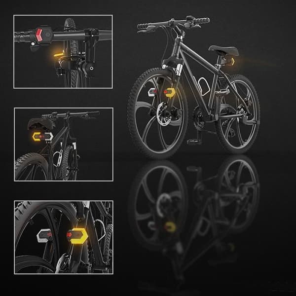 Smart Wireless Bicycle Turn Signals, Front and Rear LED Direction Indicators, Bicycle Accessories