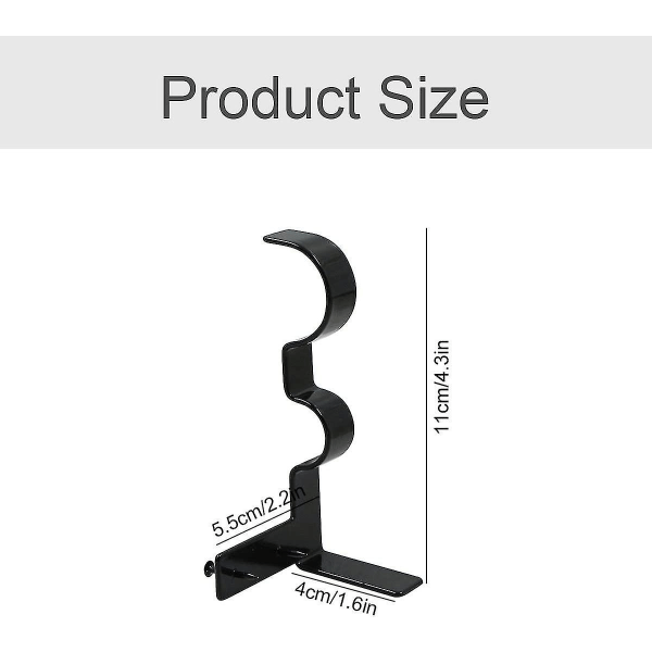 Gardinstångsbeslag - 2 st Takfästen eller Väggfästen med Skruvar, Hängande Stångände Kompatibel med Gardin Skåp, Gardin Vägg