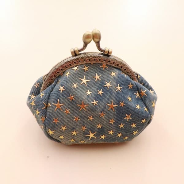1 pc Denim Wallet Women Retro Po