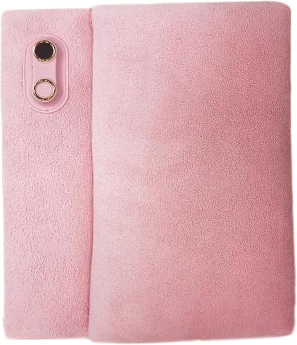 Portable USB Hand Warmer Heating Pad - Fast Charging Velvet Soft Skin-Friendly - Home Office Use Built-in Cable Dual Function Pink 44x28x3cm