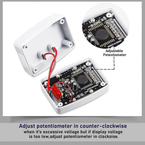 3 stk AC 80-300V LCD Digital Voltmeter Spenningspanelmonitor DM55-1