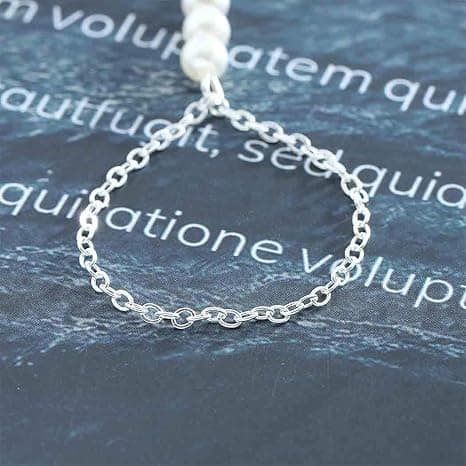 Perlefingerring Armbånd Sølv Slavearmbånd Håndkæde Hver