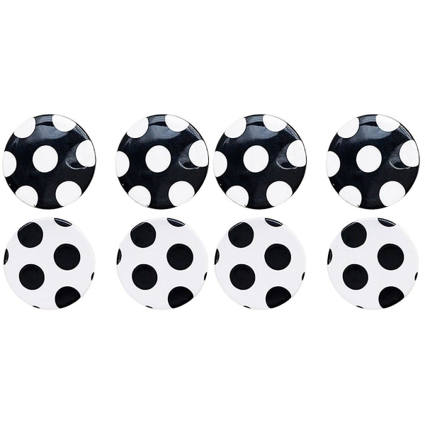 6 par geometriska örhängen Mode svarta och vita prickiga örhängen Enkla örhängen Runda cirkel J 4 pairs 2.1X2.1 cm