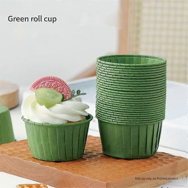 Muffinsforme, Husholdningsrulle Muffinsforme, Højtemperaturbestandige Papirforme, Dessert Dampovn Bageforme E