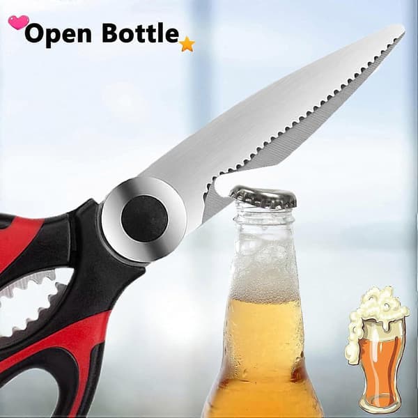 Kitchen Shears, 2 Pcs Heavy Duty Kitchen Scissors, Scissors for Kitchen Use, Stainless Steel Poultry, Fish, Meat, Vegetables