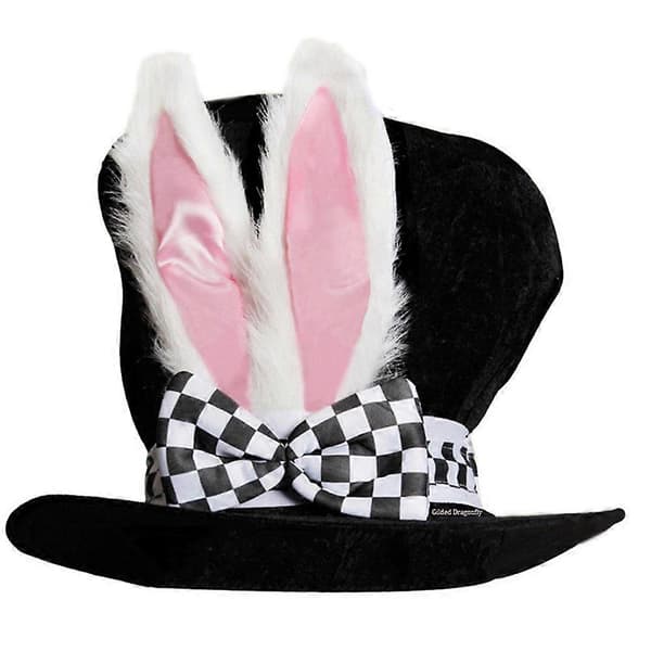 Velvet Rabbit Ears Top Hat, Easter Party Decoration Bunny Ears Hat
