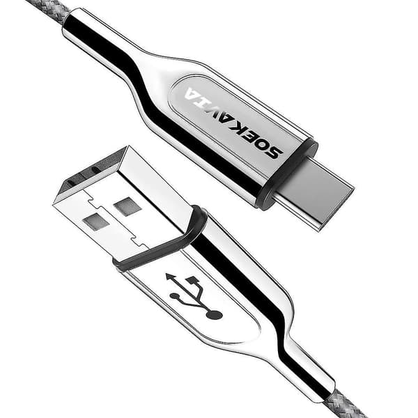 2-pakkaus 6,5 jalan USB-C-kaapeli, USB2.0-latauskaapeli