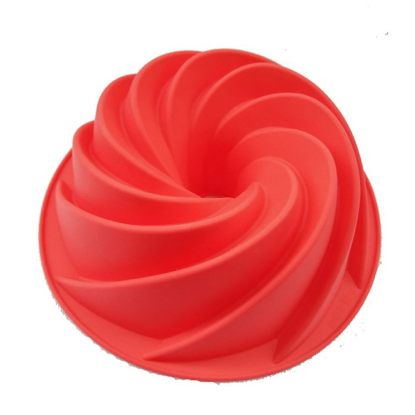 Silikonbageform til kage - Non-stick rillet pande rørkageform til gele, mousse gelatineforme - Silikonkageform