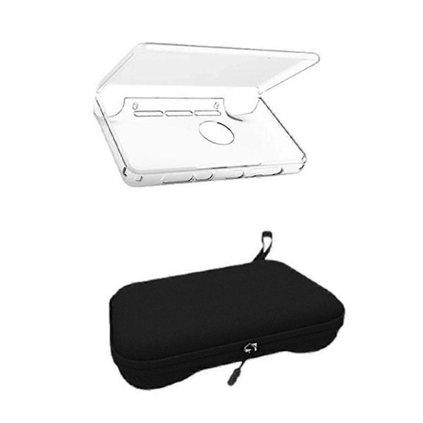 For AYN THOR TPU Case Transparent Protective Shell for Dual Screen Game Console with Storage Bag