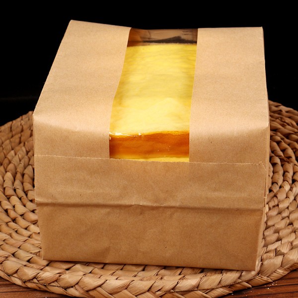 Kraftpapirpose, Stående Pose, Mademballage med Vinduepose Kraftpapir Forseglingsposer - 120*90*300mm