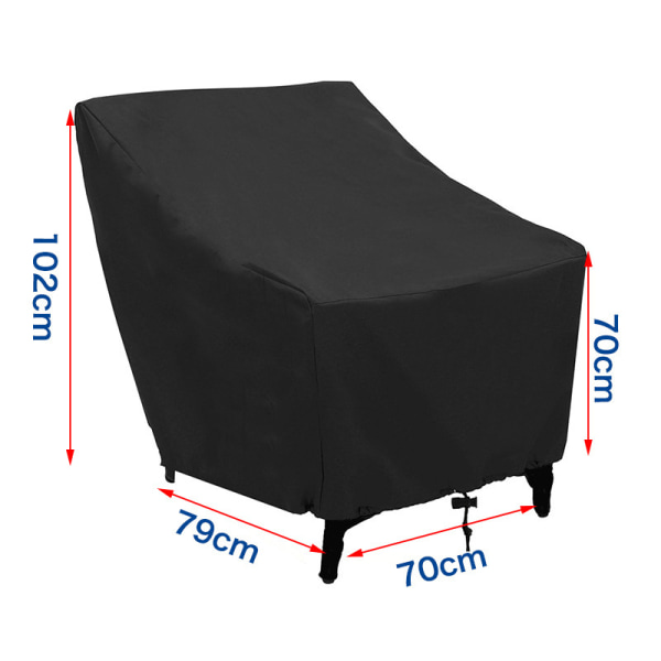 210D UV-belagd Heavy Duty rip-stop och vattentät Lounge Deep Seat överdrag för utemöbler för gräsmatta uteplats (2 pack- 27,6*31,1*40,2”)
