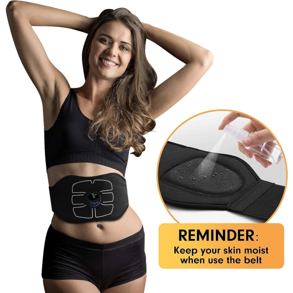 Stimulaattori, vatsalihaskone, vatsan kiinteyttävä hihnaharjoitus kannettava vatsastimulaattori kotitoimiston fitness vatsalle (1 kpl)