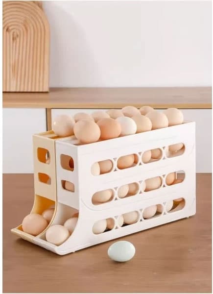 4-layer egg container for refrigerator, egg dispenser, egg holder, egg storage for 30 eggs 150 150