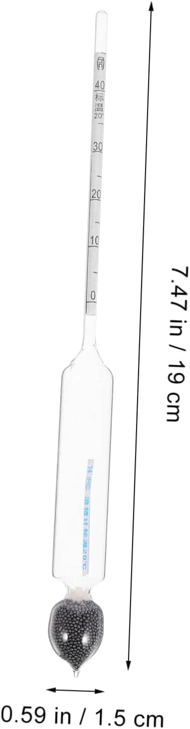 5 stk. alkoholhydrometer til vin, alkoholtester, termometer, genanvendelig glasalkoholmåler