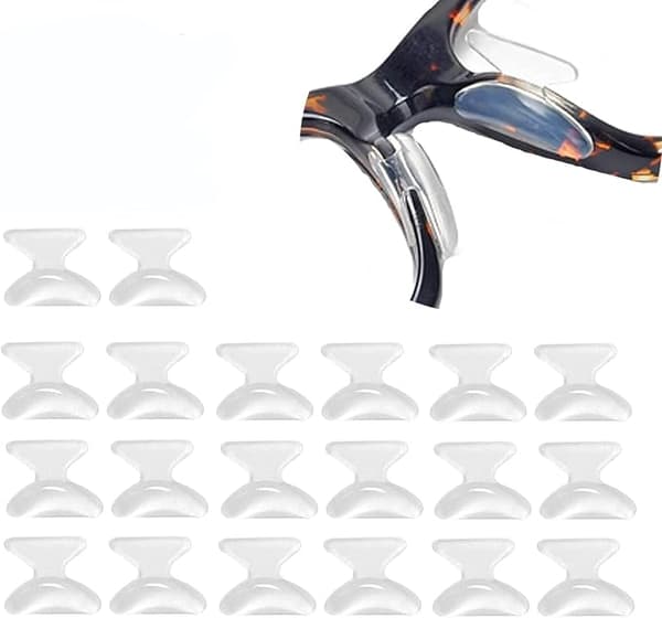 10 par skridsikre silikone sommerfugleformede næsepuder (2,8 mm)