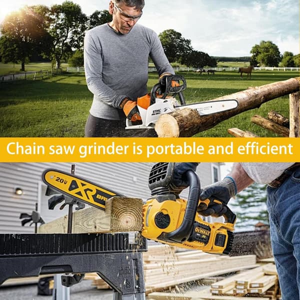 Portable Chainsaw Chain Sharpener with 6 Sharpening Stones Universal Chain Sharpener Professional Sharpener for Every Chainsaw