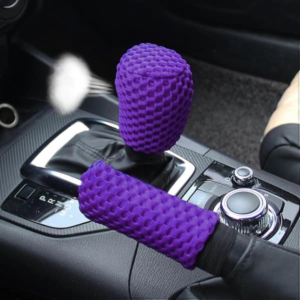 3-pack Bilrattskydd Set Inkluderar Handbromsskydd Växelspaksskydd, Sommar Anti-halk Mesh Rattskydd, Andningsbar Elastisk Bil