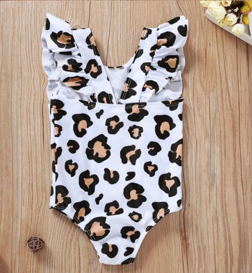 Børneblomstrede Badedragter Bikini Rygløs Badedragt, 110cm