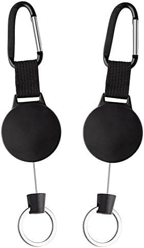 (2-pack) Högpresterande Infällbar Nyckelring Nycklar, Utomhuskarbinhake, Infällbar Hög Stretch Webbing Anti-stöld Infällbart Clip Spänne