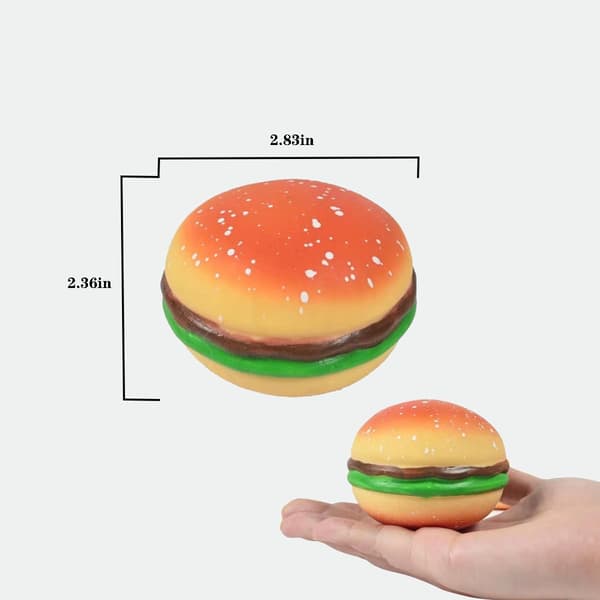 Hamburger Stressleksaker - Hamburger Squeeze Leksaker, Stresslindring Rolig Nyhet Leksak, Simulering Hamburger Fidget Leksak (3 st)