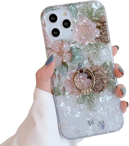 Kompatibel med iPhone 11Pro-deksel (5,8 tommer), med søte blomster