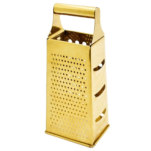 Rustfritt Stål Rivjern Husholdning Heavy-duty Ost Rivjern Grønnsak Mat Rivjern SkjærerGolden11.3X8.5X23.9CM Golden 11.3X8.5X23.9CM