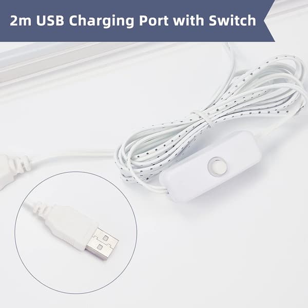 3 stk. neonlys, LED-bøjle neonlysskilt USB-strøm