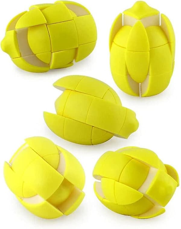 3D Fruit Cube Set with Banana, Lemon, and Apple Magic Cube Bundle Educational Toys 3-Pack