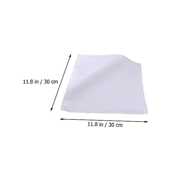 8 stk Husholdningshåndklæder smidige badehåndklæder Ansigtsvaskeklud Vandabsorberende håndklæder Hvide30x30cm White 30x30cm