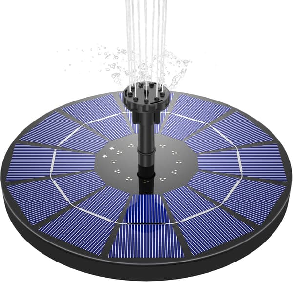 Solcellefontæne 3,5W Solcelledammepumpe med indbygget solpanel
