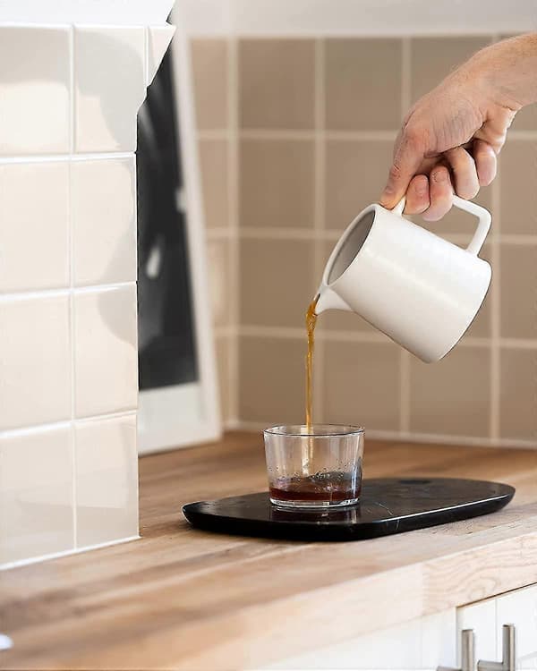 Pour Over Coffee Maker Set, Premium Ceramic V60 Dripper And Carafe, 1-2 Cup Home Filter Coffee Maker (white)